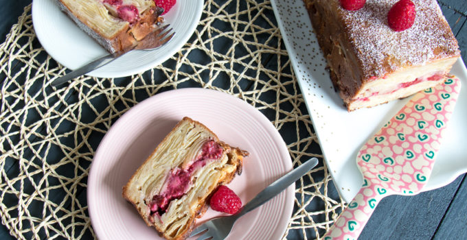 Gâteau invisible pommes framboises cacahuète