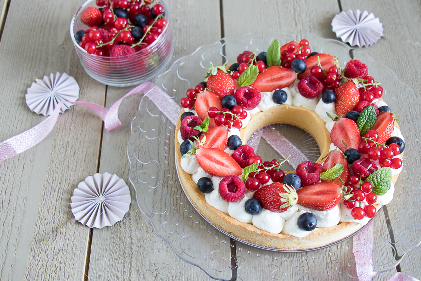 Tarte couronne aux fruits rouges