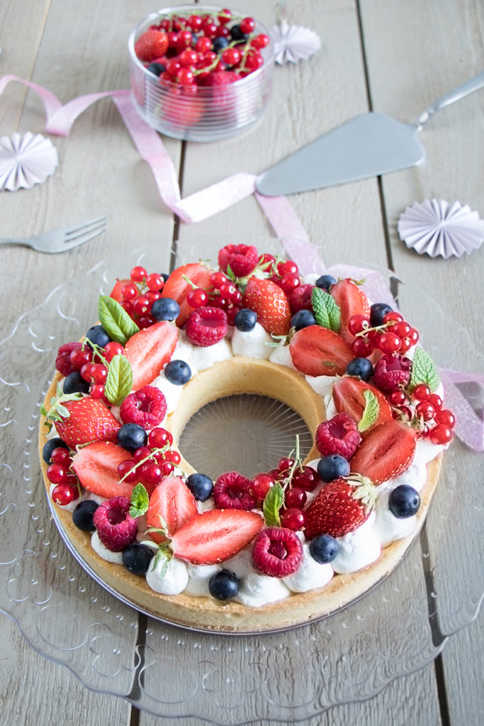 Tarte couronne aux fruits rouges