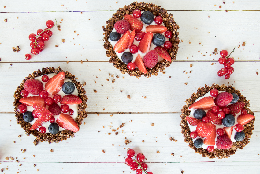 Tartelettes granola aux fruits rouges