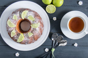 Gâteau à la ricotta et sirop de citron vert