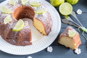 Gâteau à la ricotta et sirop de citron vert