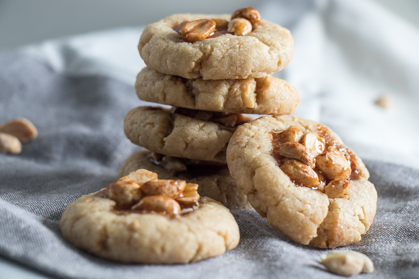 Biscuits aux cacahuètes caramélisées