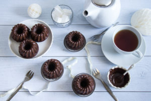 Mini bundt cakes au chocolat