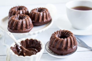 Mini bundt cakes au chocolat