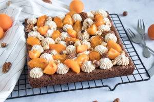 Brownie abricot praliné