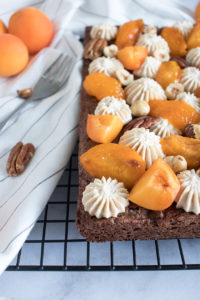 Brownie abricot praliné