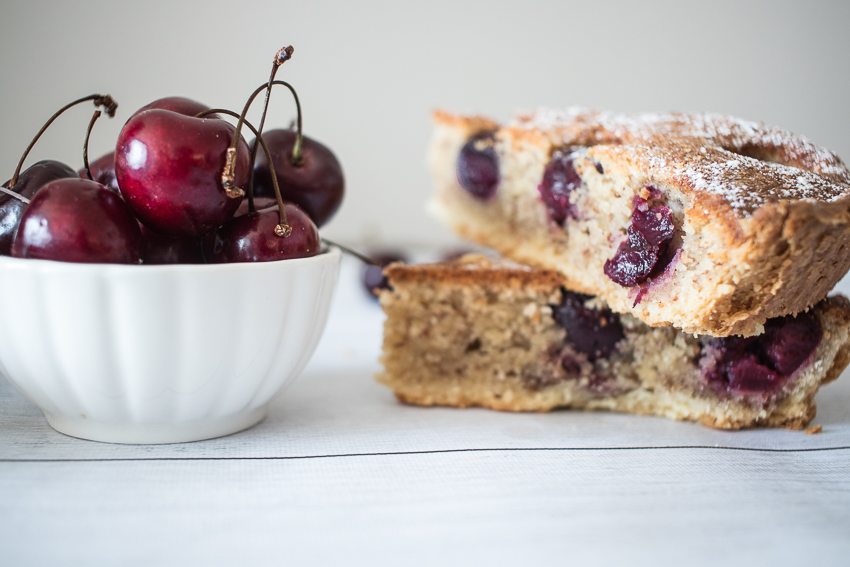 Tarte cerises amandes