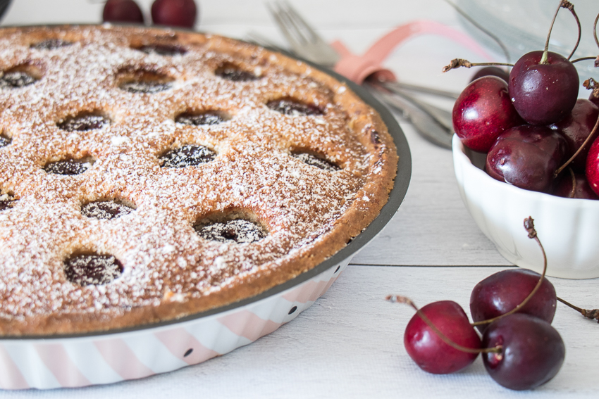 Tarte cerises amandes