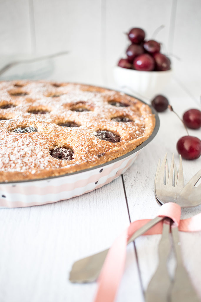 Tarte cerises amandes