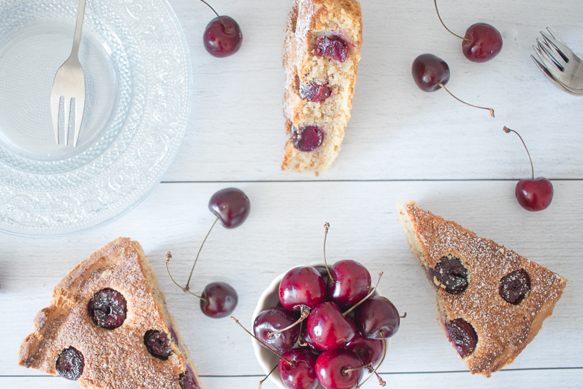 Tarte cerises amandes