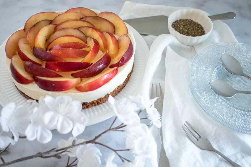 Cheesecake aux nectarines