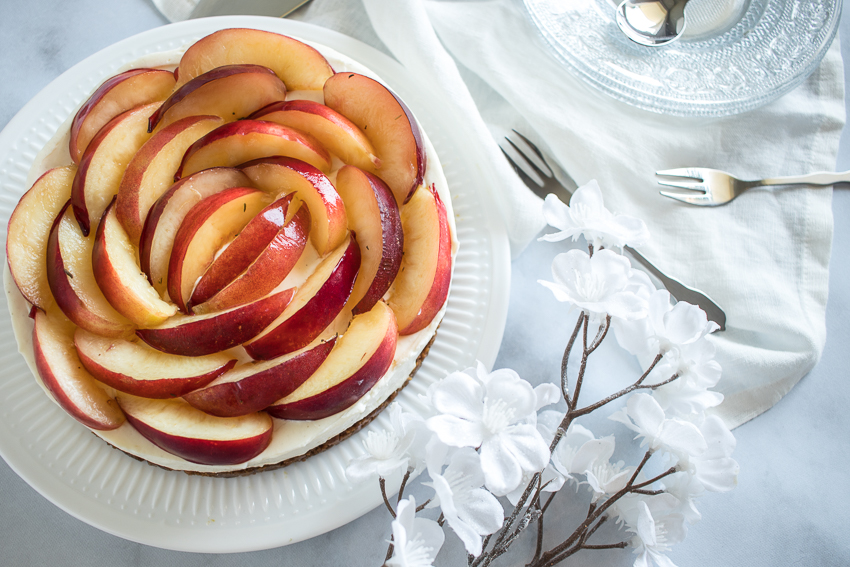 Cheesecake aux nectarines