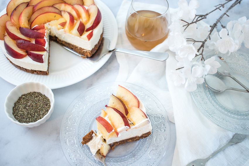 Cheesecake aux nectarines