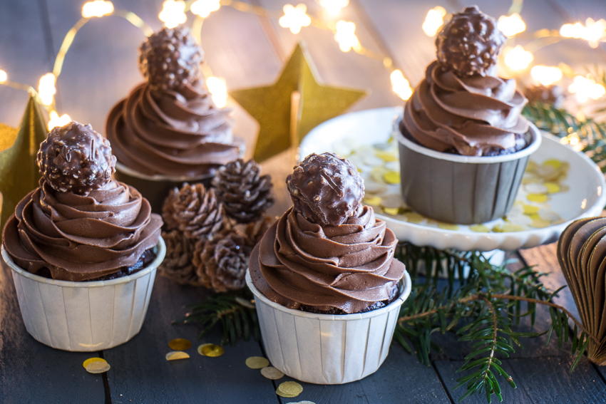 Cupcakes tout choco noisette