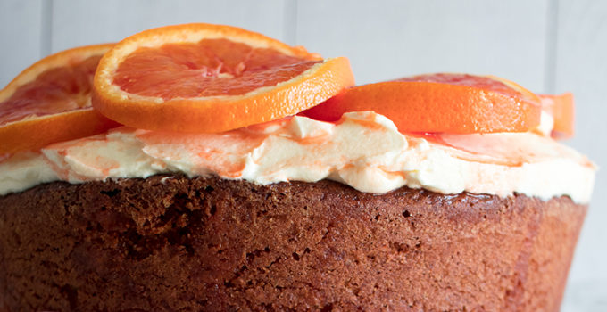 Gâteau oranges sanguines, amandes et cream cheese