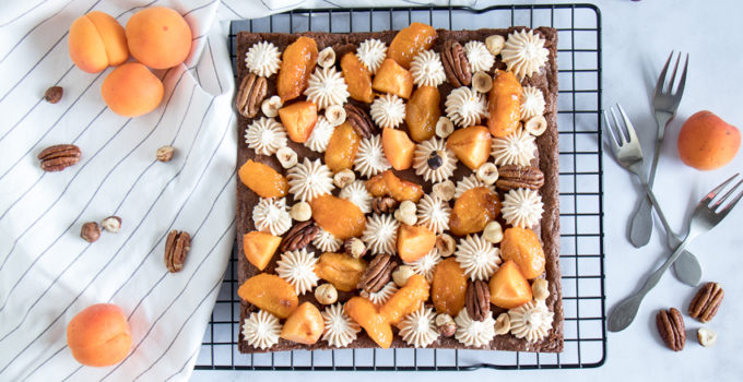 Brownie abricot praliné