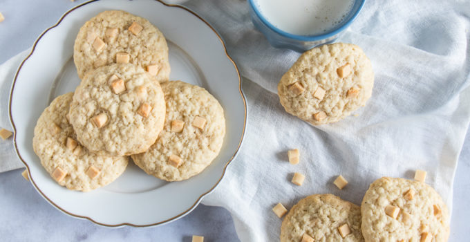 Cookies avoine, coco, chocolat blanc