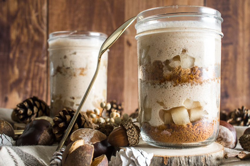 Tiramisu à la poire et crème de marrons