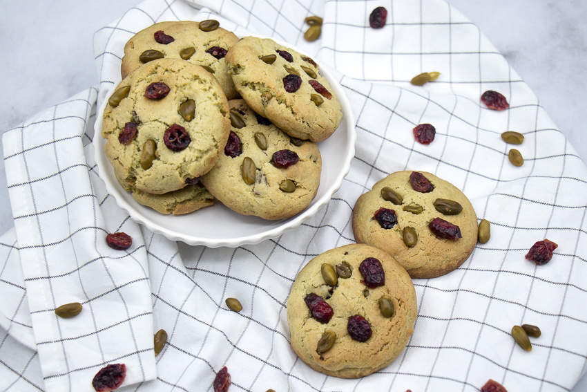 Cookies pistaches et cranberries