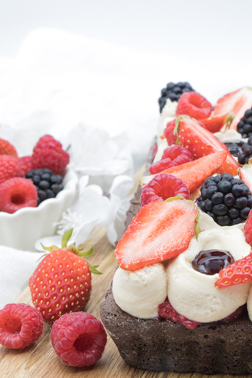 Brownie aux fruits rouges