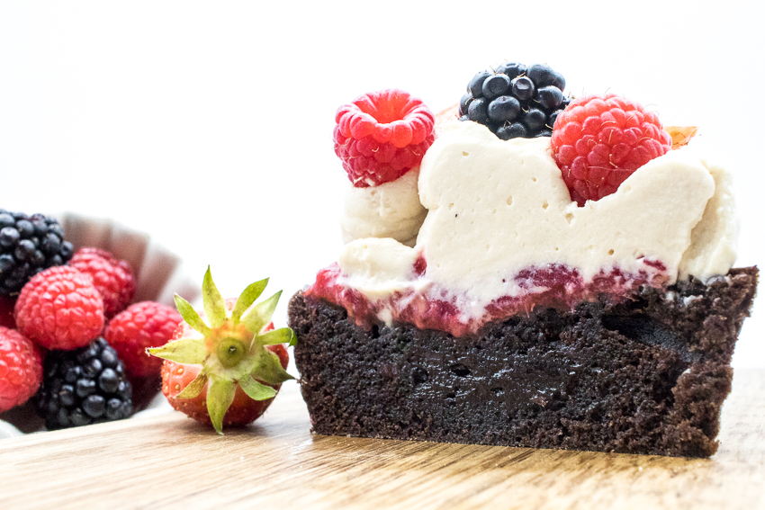 Brownie aux fruits rouges