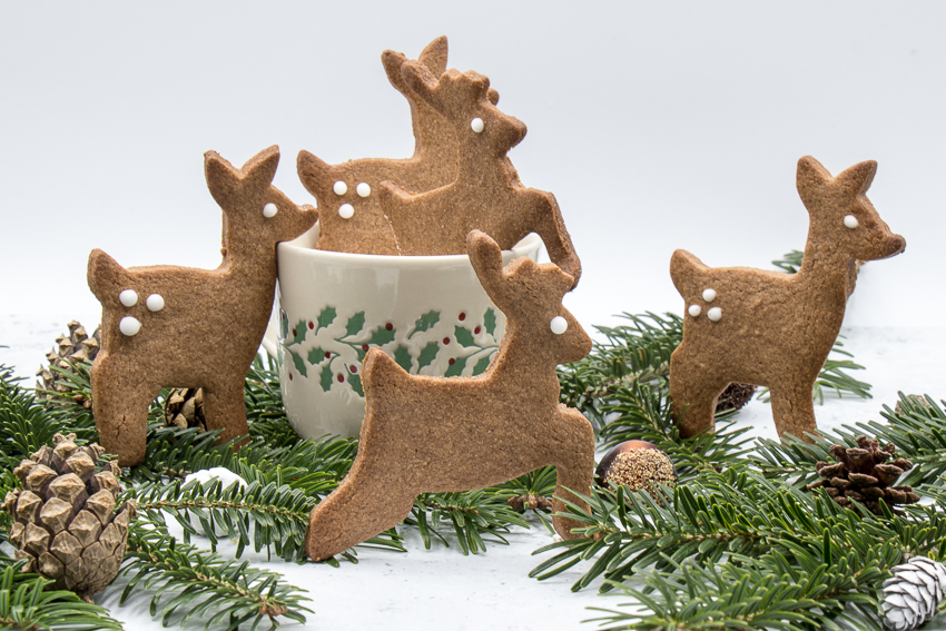 Sablés chocolat-cannelle, les petits rennes de Noël trop mignons