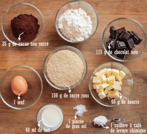 Biscuits craqueles au chocolat ingredients