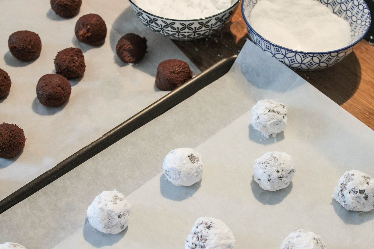 Biscuits craquelés au chocolat