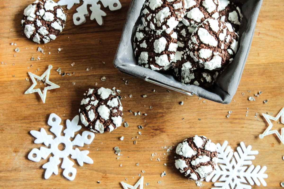 Biscuits craquelés au chocolat