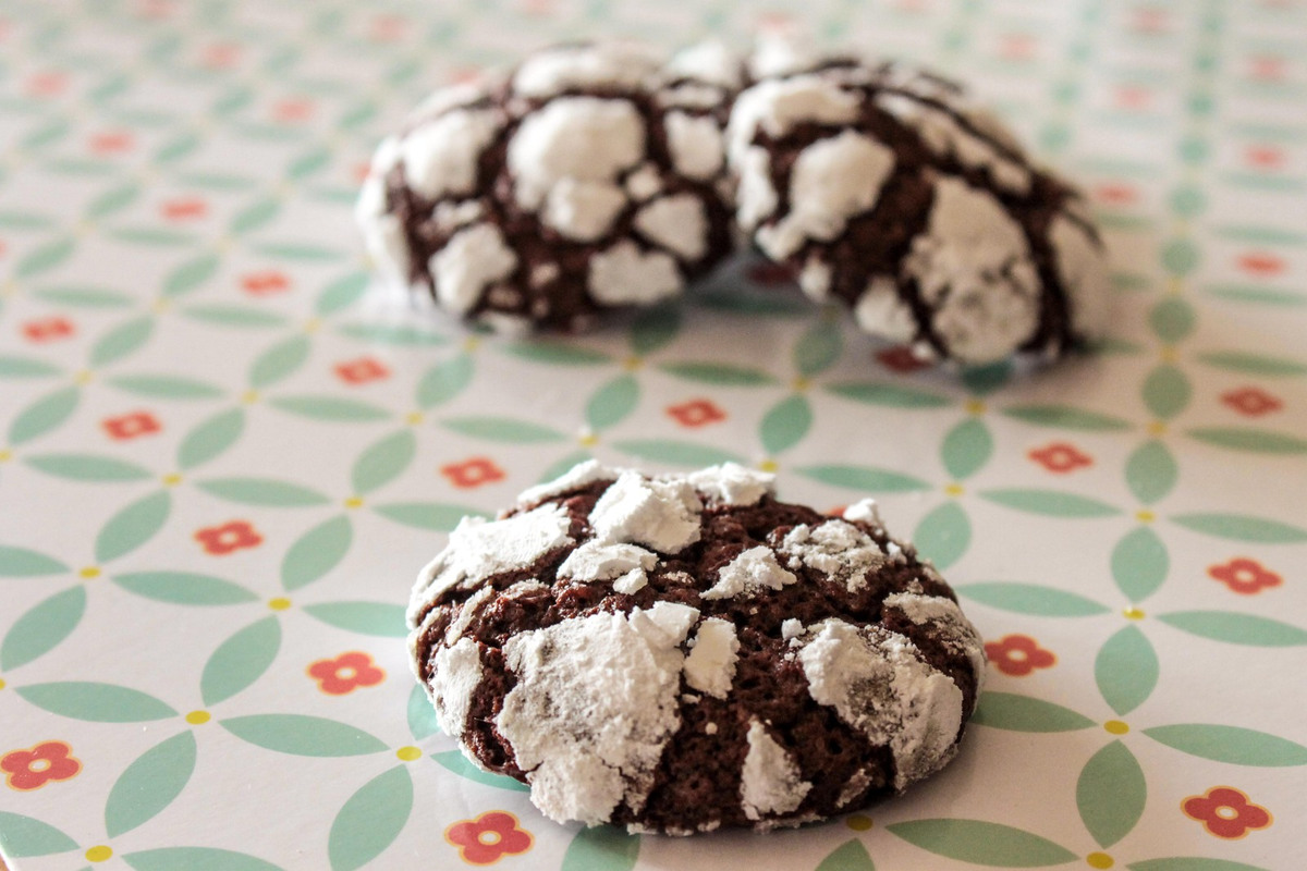 Biscuits craquelés au chocolat