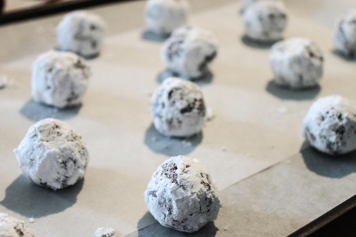 Biscuits craquelés au chocolat