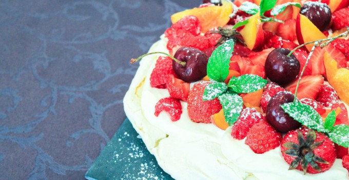 Pavlova aux fruits d’été