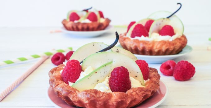 Tartelettes express framboises et Granny Smith