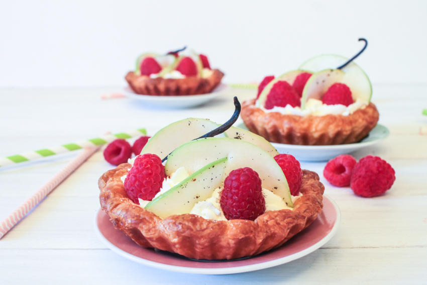 Tartelettes express framboises et Granny Smith