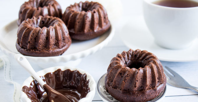 Mini bundt cakes au chocolat